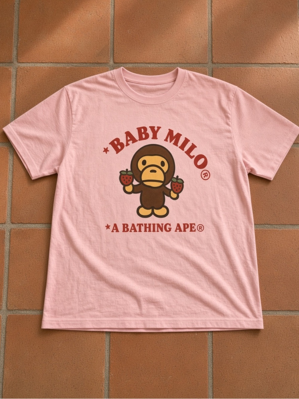 Gildan Pink Baby Milo Graphic Tee